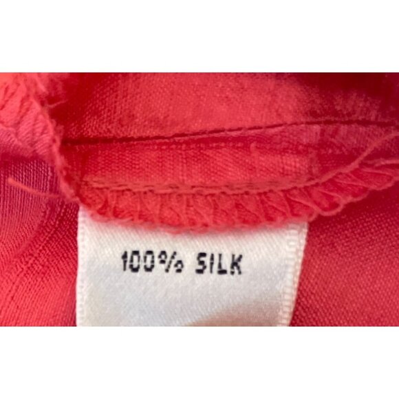 Lilly Pulitzer Coral Silk Wrap Dress Tie Waist Size 8 Classic Timeless - Picture 8 of 8